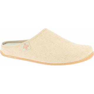 👉 Living Kitzbühel - Women's Pantoffel Schweizer Kreuz - Pantoffels maat 42, beige
