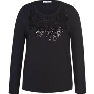 👉 Shirt ronde hals zwart en motief Emilia Lay