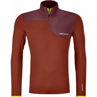 👉 Ortovox - Fleece Light Zip Neck - Longsleeve maat XXL, rood