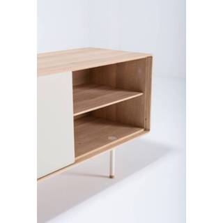 👉 Dressoir houten hout beige Fina sideboard mushroom - 180 x 45 cm 8720604644296