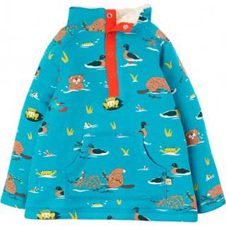 👉 Frugi - Kid's The National Trust Snuggle Fleece - Fleecetrui maat 4-5 Years, turkoois