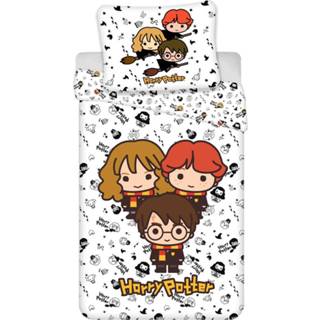 👉 Dekbedovertrek katoen antraciet Harry Potter Emoticons Harry, Ron & Hermelien- 140 x 200 cm - 70 90 PRE ORDER 8592753030981