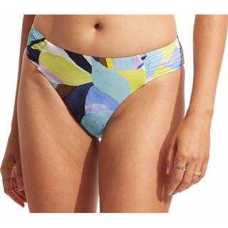 👉 Seafolly - Women's Tropfest Ruched Side Retro Pant - Bikinibroekje maat 18, oranje