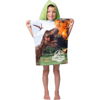 👉 Poncho katoen antraciet Jurassic World - 50 x 115 cm 8592753027615
