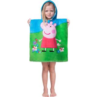 Poncho katoen antraciet Peppa Pig Flowers - 50 x 115 cm 5710756037612