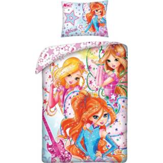 👉 Dekbedovertrek katoen antraciet Winx Club Bloom - 140 x 200 cm 70 90 5904209601585