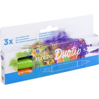 👉 Stuks active ecoline Duotip markers set - 3 secundair 8712079465612