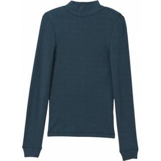👉 Prana - Women's Foundation Rib Mock Neck - Longsleeve maat XL, blauw