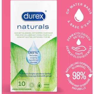 👉 Condoom latex transparant Durex Naturals Condooms - 10 Stuks 5900627095692