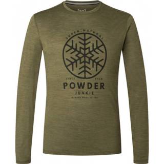 👉 Super.natural - Powder Junkie L/S - Longsleeve maat XXL, olijfgroen