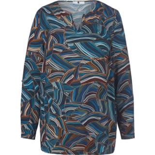 👉 Blouse lange mouw blauw mouwen Anna Aura