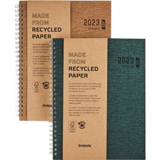 👉 Agenda stuks true gebonden Eco Deco bruin Brepols Ecotiming, Kazar, assorti, 2023, spiraalgebonden 5412303127578