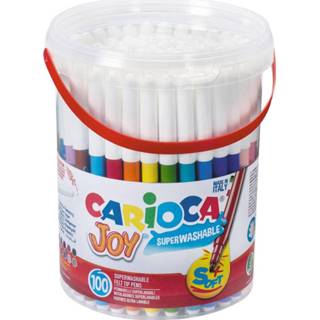 👉 Viltstift plastic stuks true viltstiften Carioca Joy, 100 stiften in een pot 8003511431761