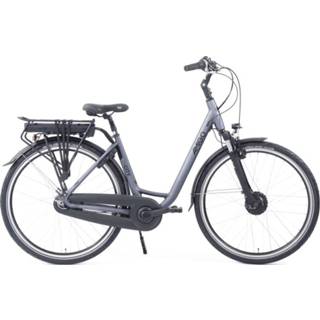 👉 Rollerbrake donkerblauw aluminium volwassenen vrouwen elektrische fietsen verstelbaar fietsaccu matgrijs single AMIGO E-City S1 28 Inch 48 cm Dames 7V