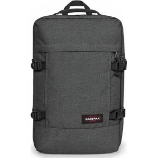 👉 Reistas zwart black denim nylon travelpack grijs Eastpak 196246324557