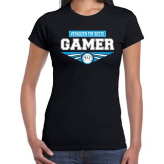 👉 Shirt active vrouwen zwart Verkozen tot beste gamer t-shirt dames - Cadeau