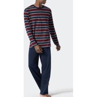 👉 Schiesser pyjama blauw-rood gestreept