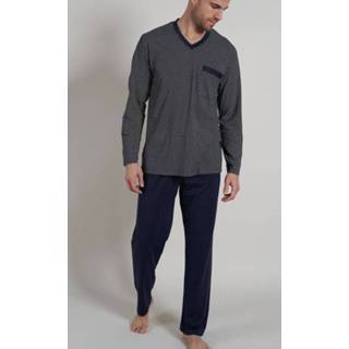 👉 Gotzburg Pyjama V-hals blauw print