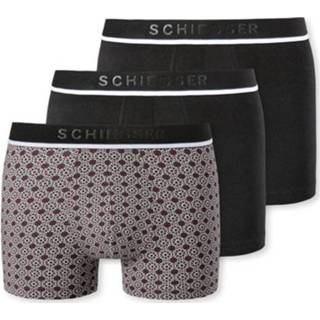 👉 Schiesser boxershorts 95/5 zwart-print 3-pack