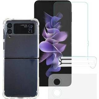 👉 Beschermingsset Saii 3-in-1 Samsung Galaxy Z Flip4 - Doorzichtig 5714122311658