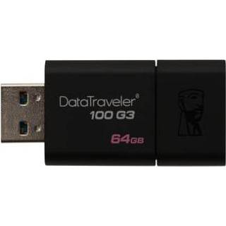 👉 Zwart Kingston DataTraveler 100 G3 64GB USB 3.0 - 740617211726