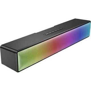 👉 Zwart HiFi Stereo Bluetooth Soundbar-luidspreker met RGB-lampje BT601 - 10W 5714122221148
