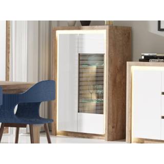 👉 Commode wit eik LIVOCO 2 deuren ribbec eik/wit 5400943253405