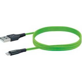 👉 Telefoonkabel groen Schwaiger LPRO420 501 mobiele 1,2 m USB A Lightning 4004005031157