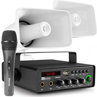 Luidspreker Power Dynamics omroepinstallatie auto met 2 speakers en microfoon - 8720105710612