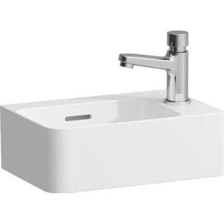 👉 Fontein wit val LAUFEN met overloop en kraangat rechts 13,5 x 34 22 cm,