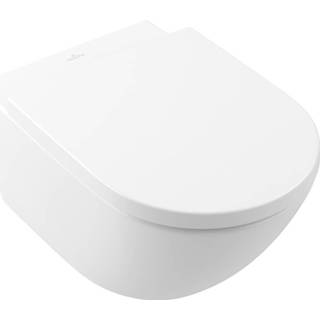 👉 Wit toiletpot Villeroy & Boch Subway 3.0 Rimless hangend diepspoel toilet met TwistFlush en CeramicPlus 37 x 56 36 cm, stone white