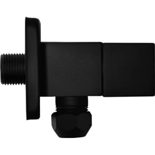 👉 Rozet stop riko Wiesbaden Square hoekstopkraant 3/8'x10 mm met rozet, matzwart