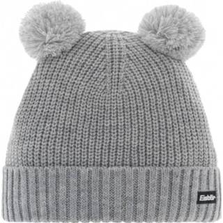👉 Muts grijs uniseks Eisbär - Kid's Ponti Pompon maat 53 cm, 9008132621026