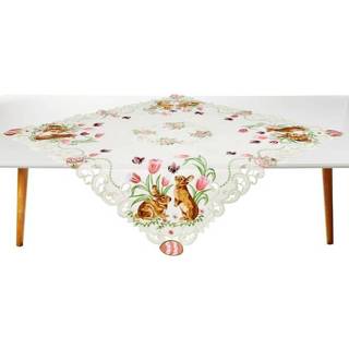 👉 Tafel linnen animalprint ecru unisex polyester Tafellinnen Vlok Webschatz 4055708154452