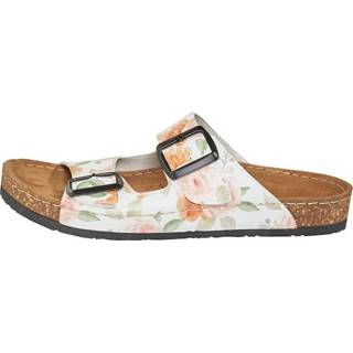 Muil multicolor vrouwen gebloemd textiel Muiltje met bloemendessin Julietta 4055707957870 4055707957863