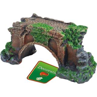 👉 Ornament Ruine Brug Met Mos 11 Cm 8712901071387