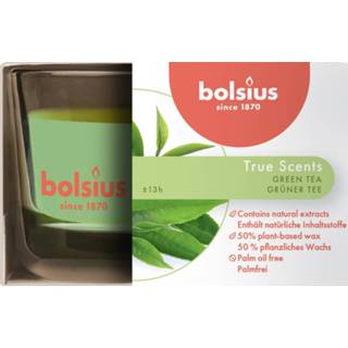 Geurglas donkergroen Bolsius True Scents 50/80 Green Tea 8717847151766