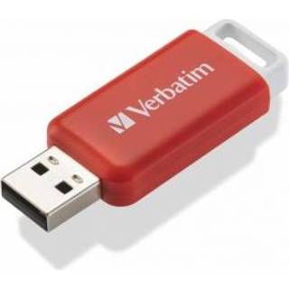 Flash drive rood Verbatim DataBar USB 16 GB Type-A 2.0