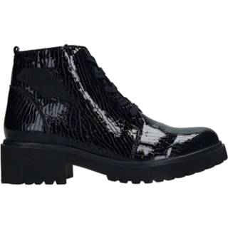 👉 Veterboots zwart laag kunststof synthetisch active leer Waldlaufer H-Luise Veterboot 4065447866578