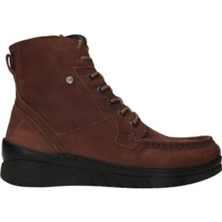 👉 Veterboots bruin laag kunststof leer active Wolky Next Veterboot Bruin/Cognac 8719205517696