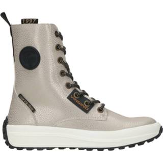 👉 Veterboots goud laag kunststof textiel active synthetisch Vingino Rebecca Hi Veterboot 8718551689286