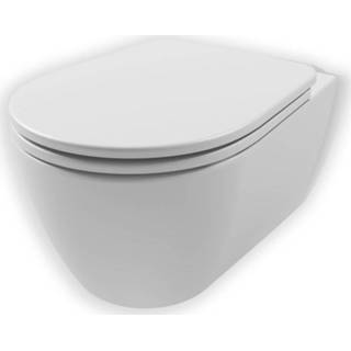👉 Sub 10 hangend toilet spoelrandloos verkort model 35 x 35,5 x 48 cm, wit