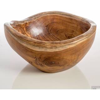 👉 Waskom teak bruin Cipi Sarong 35x35x18cm Wood 8719304053866