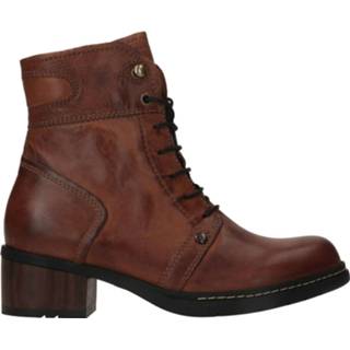 👉 Veterboots rood bruin laag kunststof leer active Wolky Red Deer XW Veterboot Bruin/Cognac 8719205438984