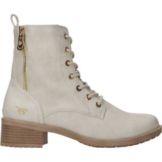 👉 Veterboots beige laag kunststof textiel active synthetisch Mustang Veterboot 4065987156894