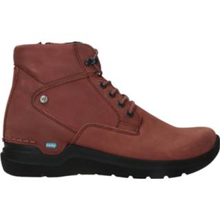 👉 Veterboots rood oranje laag kunststof leer active Wolky Whynot Veterboot Rood/Oranje 8719205521204