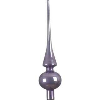 👉 Kerst boom glans active paars lila Glazen kerstboom piek heide 26 cm