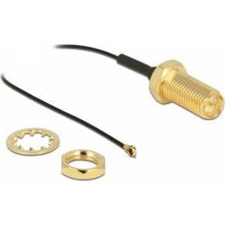 👉 Zwart DeLOCK 90478 coax-kabel 0,35 m RP-SMA MHF 4043619904785