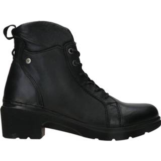 👉 Veterboots zwart laag kunststof leer active Wolky Midi Veterboot 8719205511076