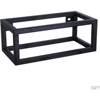 👉 Fonteinset keramiek wit zwart Differnz Force en Handoekrek 40x22x11.5 cm Met Rechte Kraan Mat 8712793558362